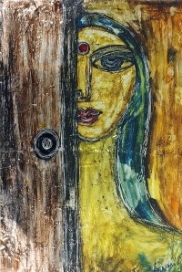 Suman Rizvi, 14 x 20 Inch, Oil on Paper, Figurative Painting, AC-SURZ-003
